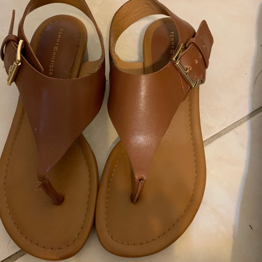 Trending nice Tommy Hillfiger brown Sandals Size 5